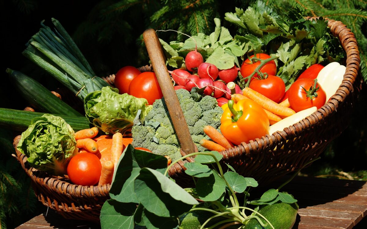 Gemüsekorb, regionales und saisonales Gemüse